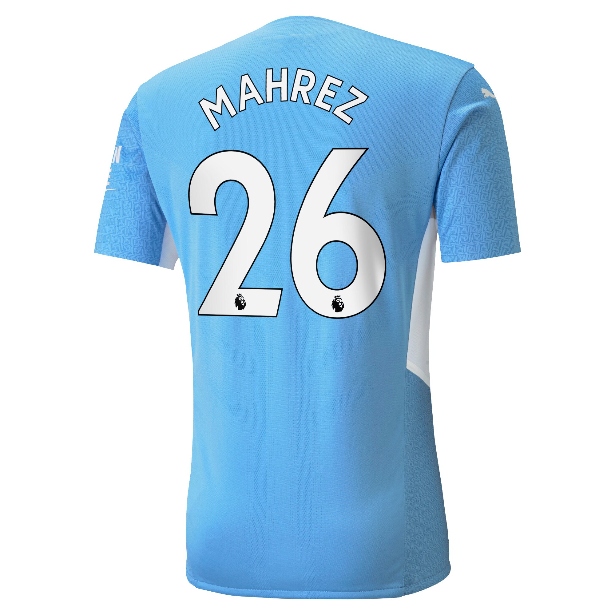 Manchester City Authentic Home Shirt 2021-22 with Mahrez 26 printing