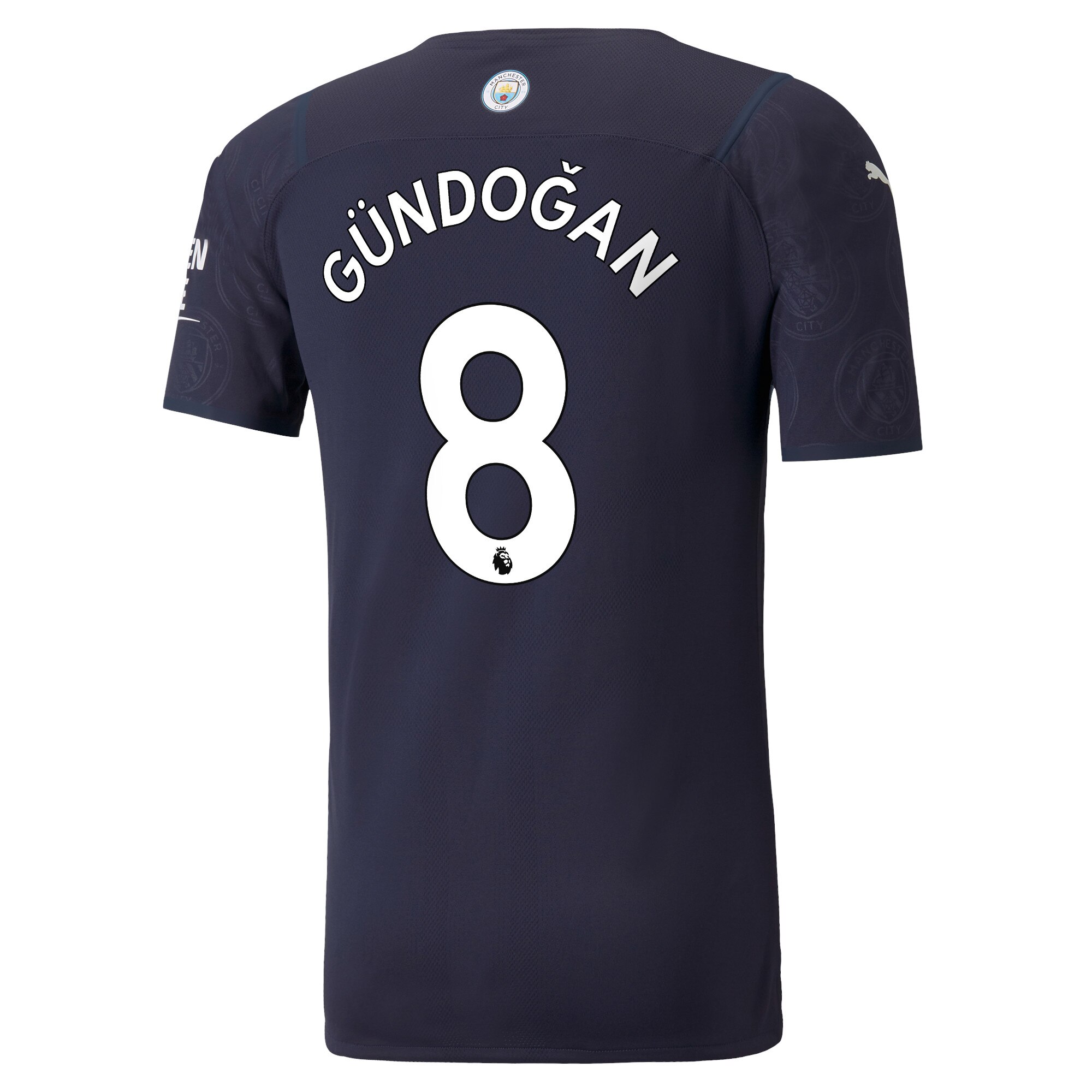Manchester City Authentic Third Shirt 2021-22 with Gündogan 8 printing