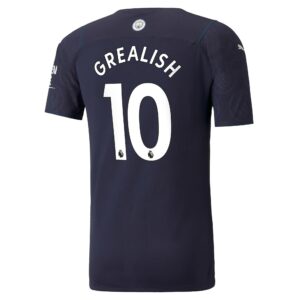 Manchester City Authentic Third Shirt 2021-22 with Grealish 10 printing