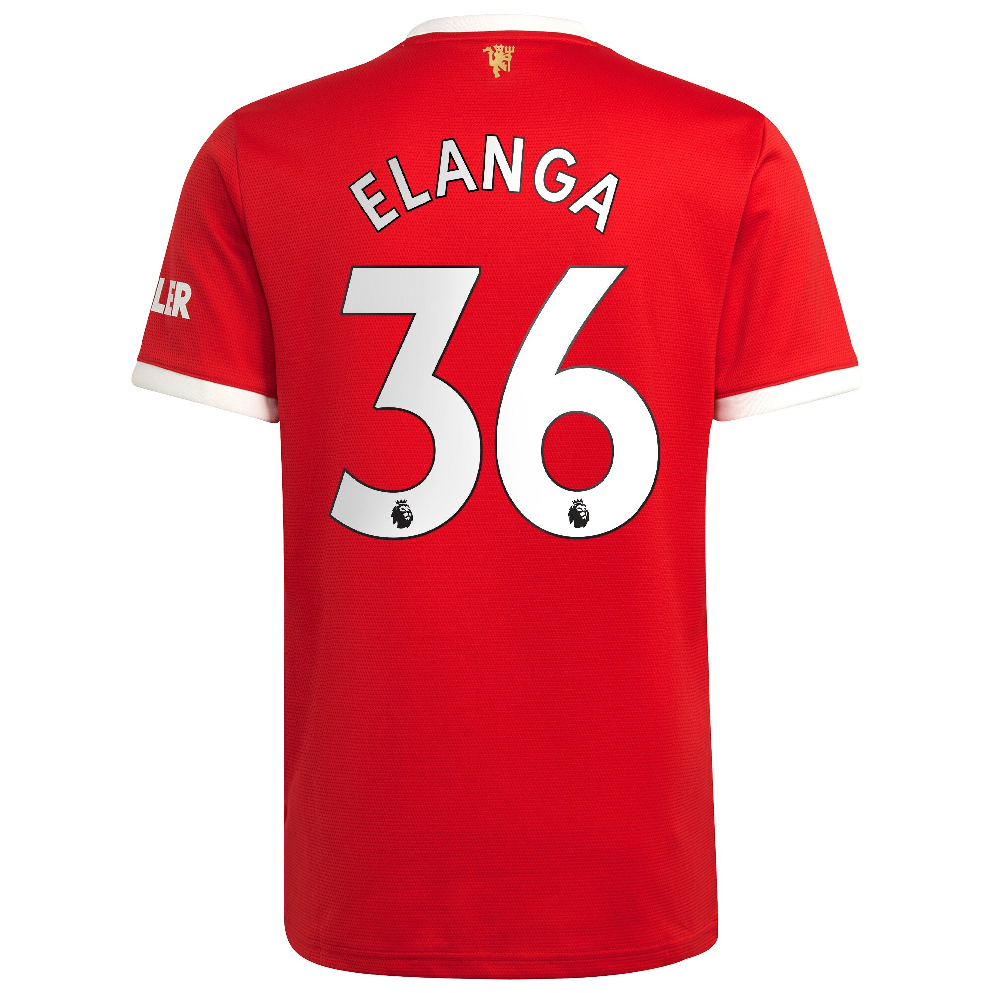 Manchester United Home Shirt 2021-22 with Elanga 36 printing