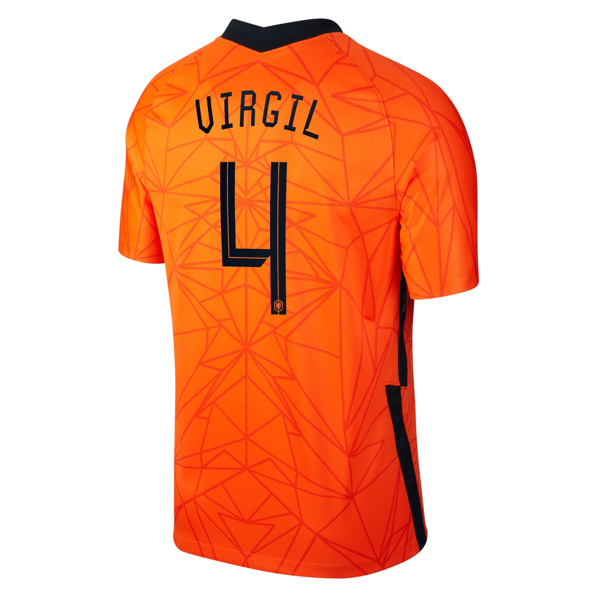 Netherlands Home Stadium Shirt 2020-21 with Virgil 4 printing