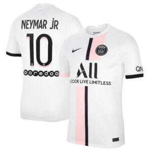 Paris Saint-Germain Away Stadium Shirt 2021-22 with Neymar Jr 10 printing