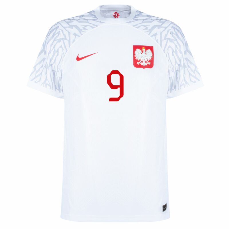 Poland Home Stadium Shirt 2020-21 with Lewandowski 9 printing