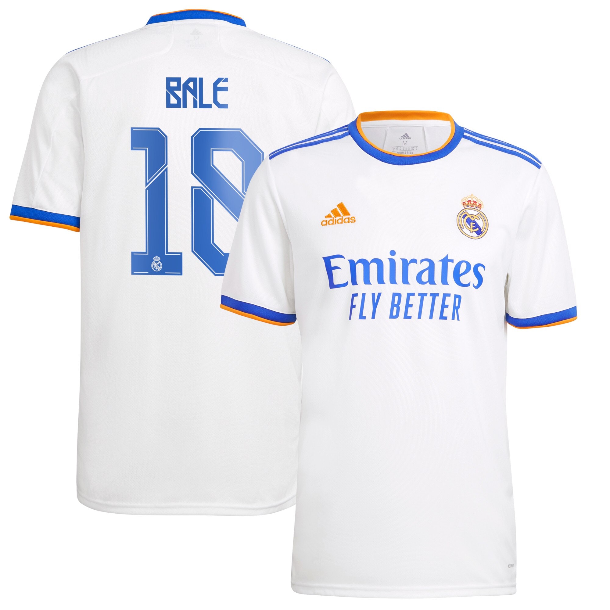 Adidas Real Madrid Home Shirt 2021-22 with Bale 18 Printing