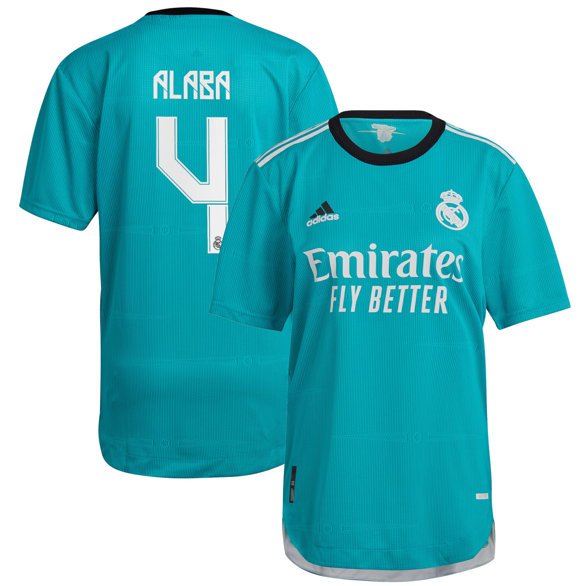 Real Madrid Third Authentic Shirt 2021-22 with Alaba 4 printing