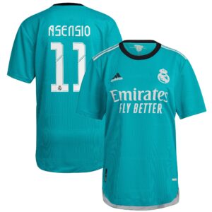 Real Madrid Third Authentic Shirt 2021-22 with Asensio 11 printing