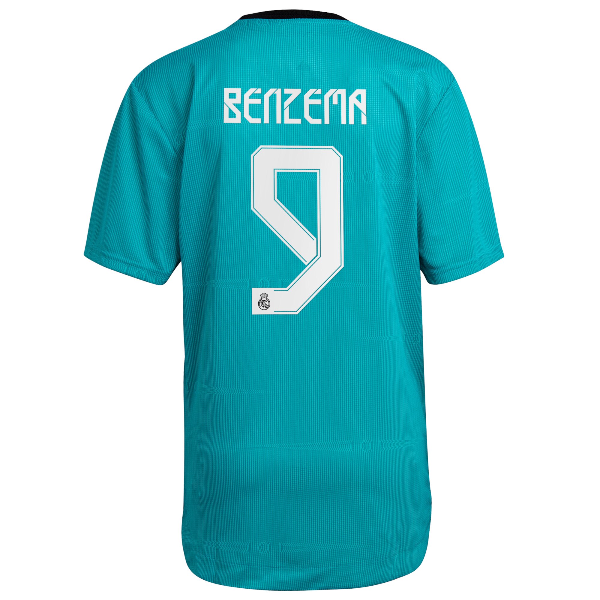 Real Madrid Third Authentic Shirt 2021-22 with Benzema 9 printing