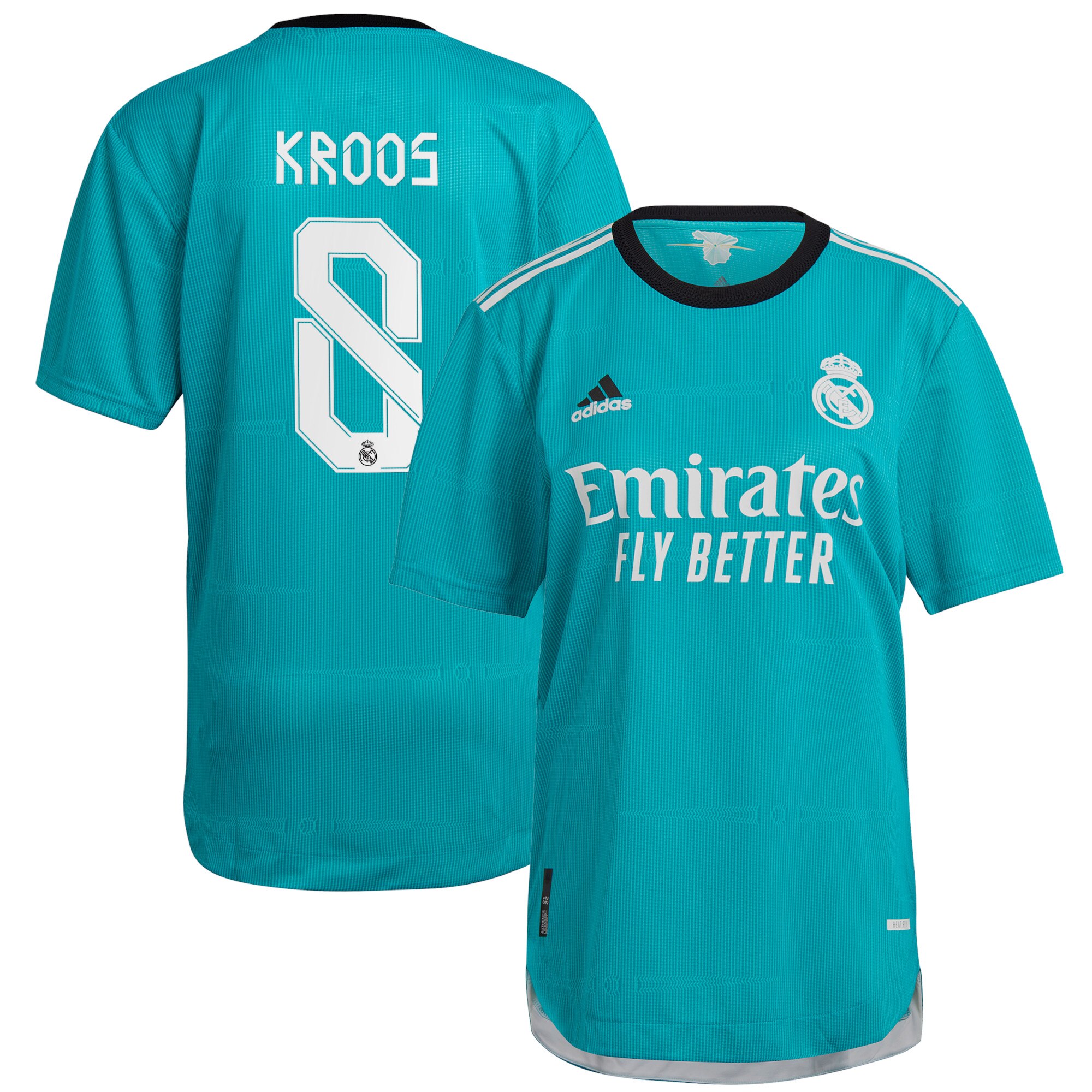 Real Madrid Third Authentic Shirt 2021-22 with Kroos 8 printing