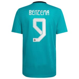 Real Madrid Third Shirt 2021-22 with Benzema 9 printing