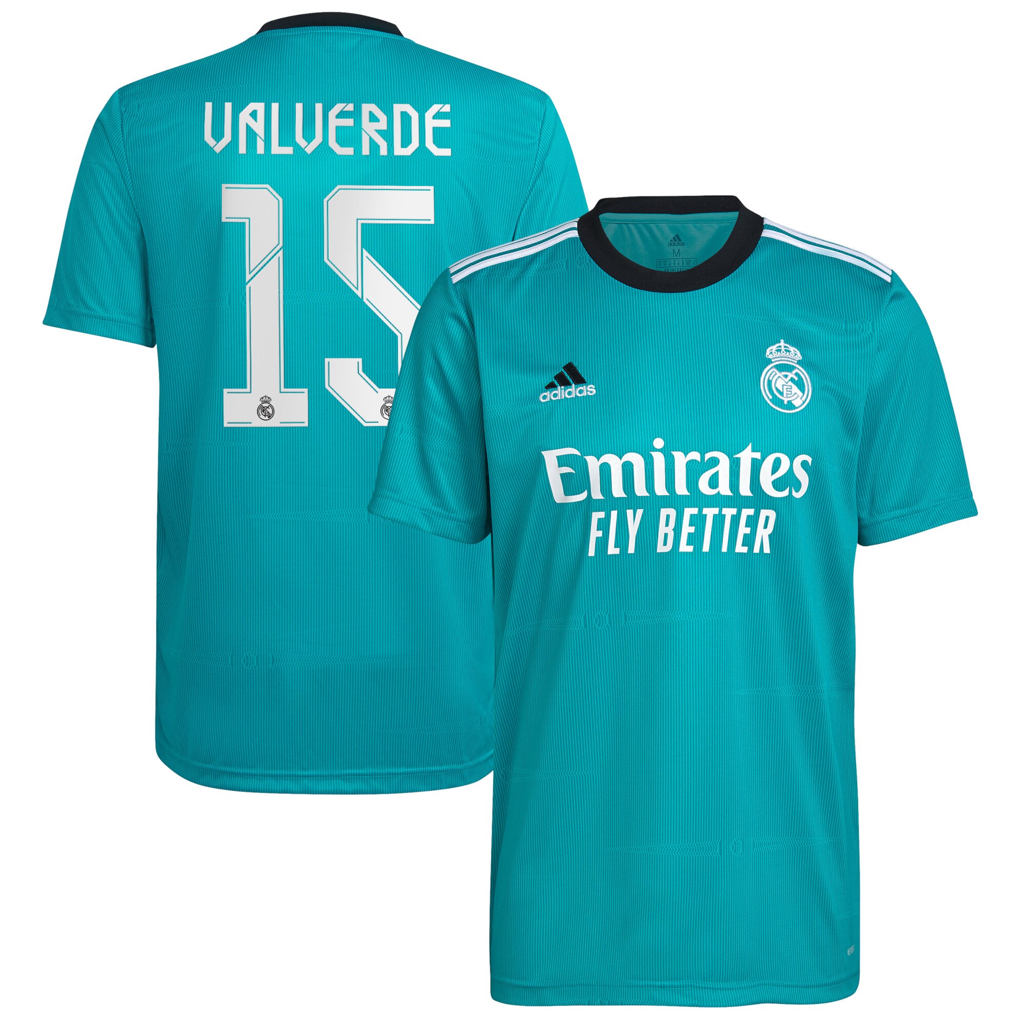 Real Madrid Third Shirt 2021-22 with Valverde 15 printing