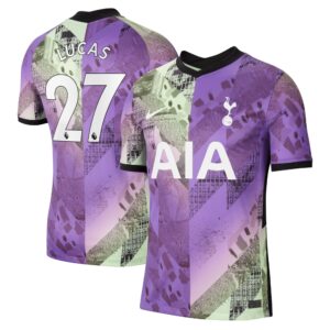 Tottenham Hotspur Third Stadium Shirt 2021-22 with Lucas 27 printing