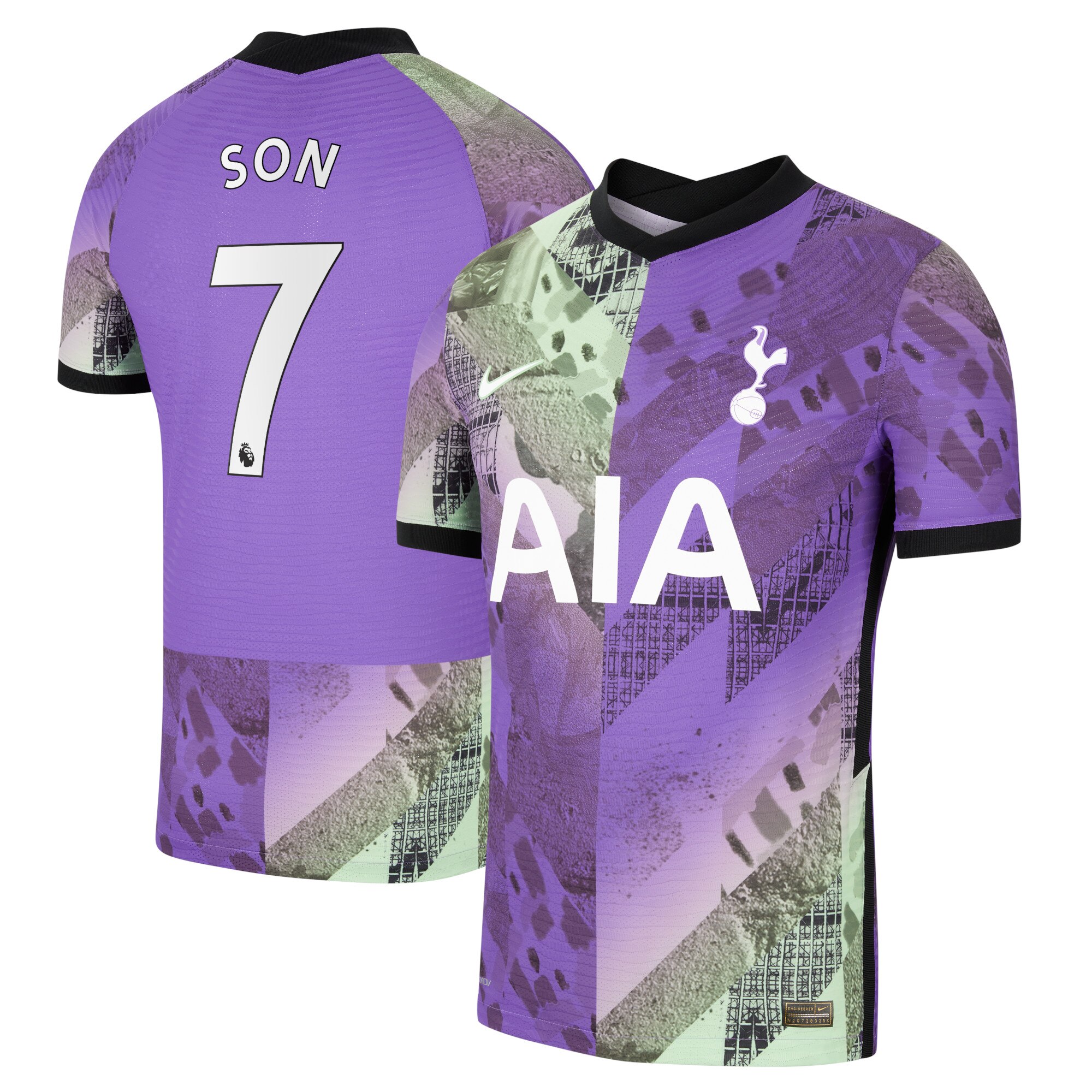 Tottenham Hotspur Third Vapor Match Shirt 2021-22 with Son 7 printing
