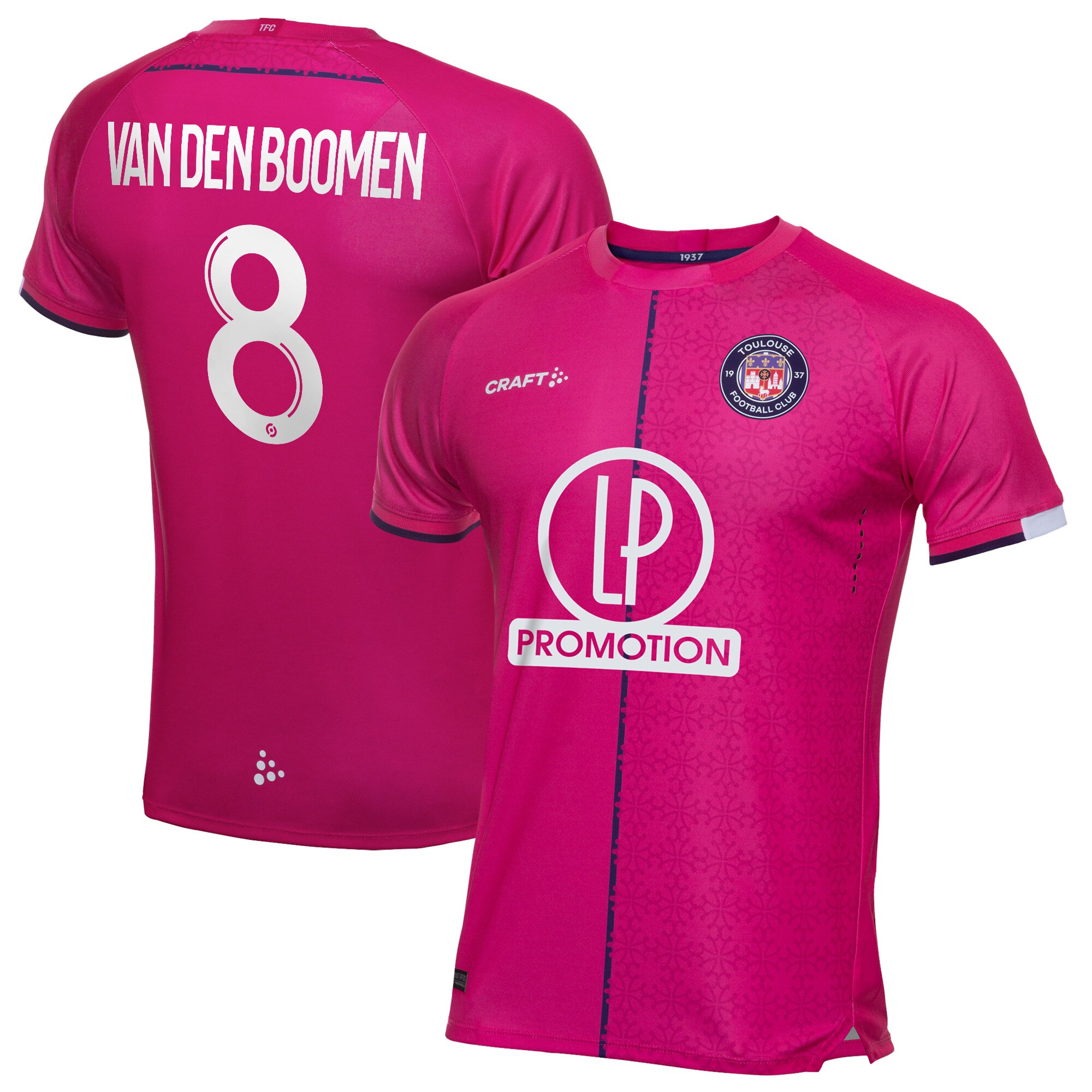 Toulouse Football Club Away Pro Shirt 2021-22 with Van Den Boomen 8 printing