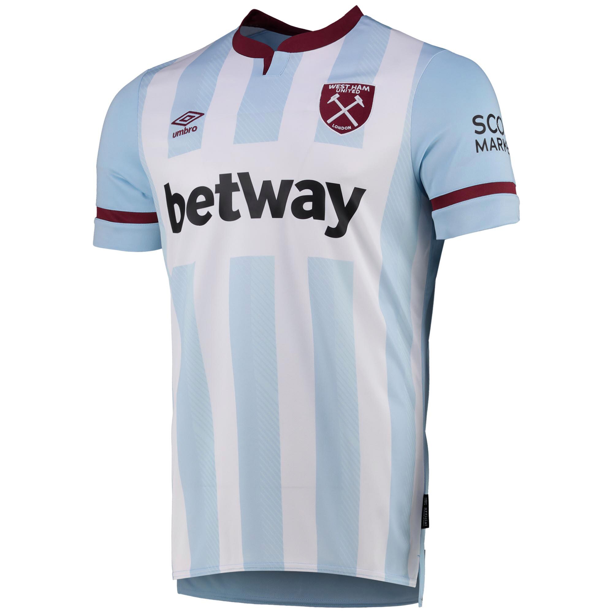 West Ham United Away Shirt 2021-22 with Noble 16 printing