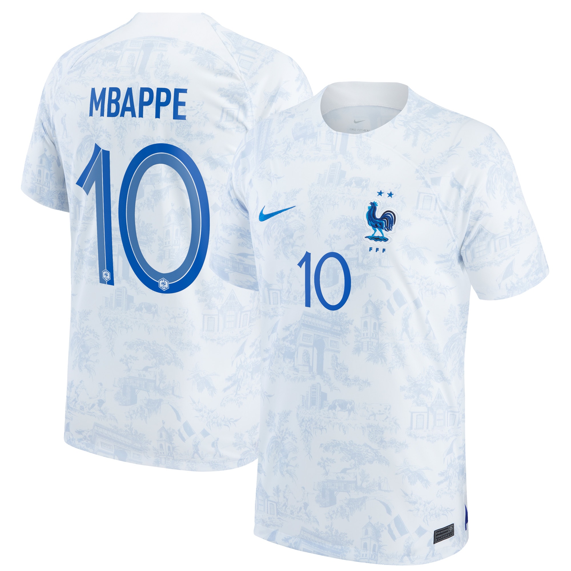 Kylian Mbappe France National Team 2022/23 Away Breathe Stadium Player Jersey