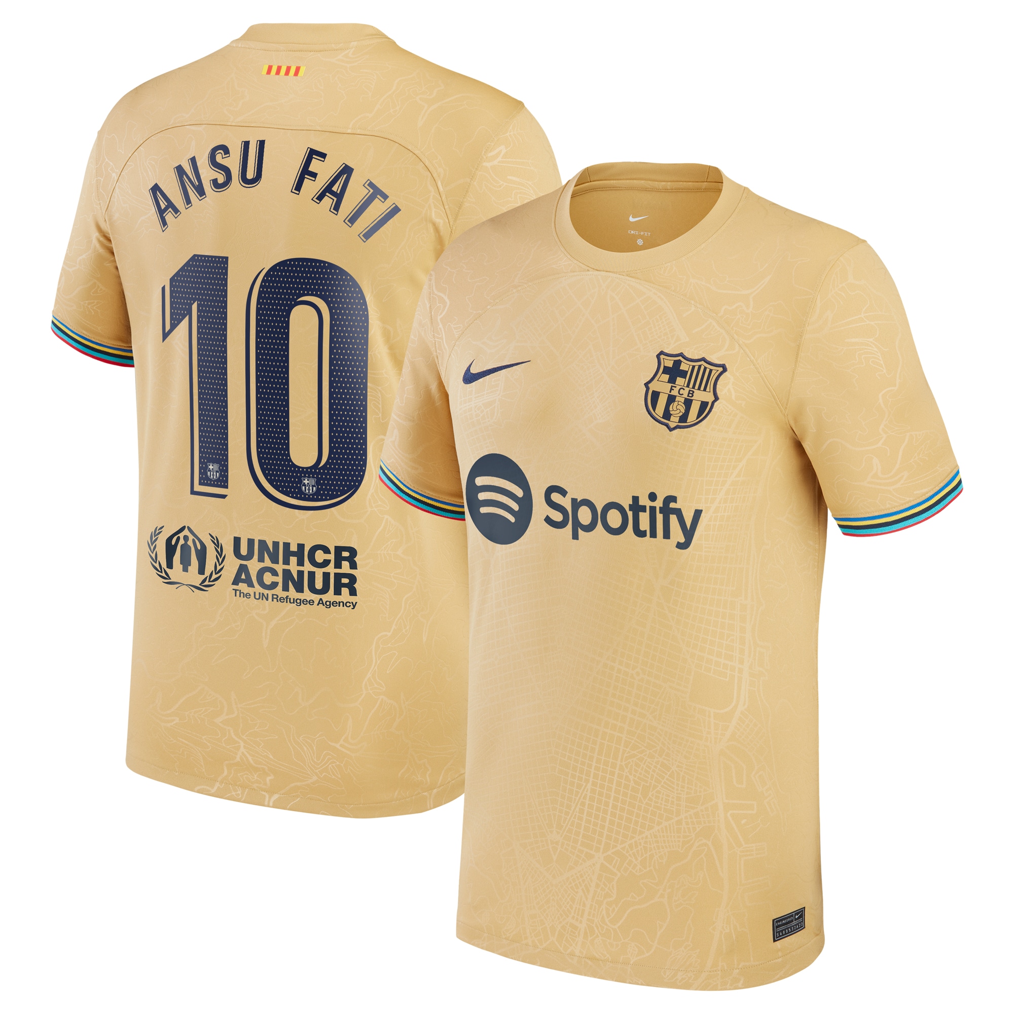 Ansu Fati Barcelona 2022/23 Away Breathe Stadium Player Jersey