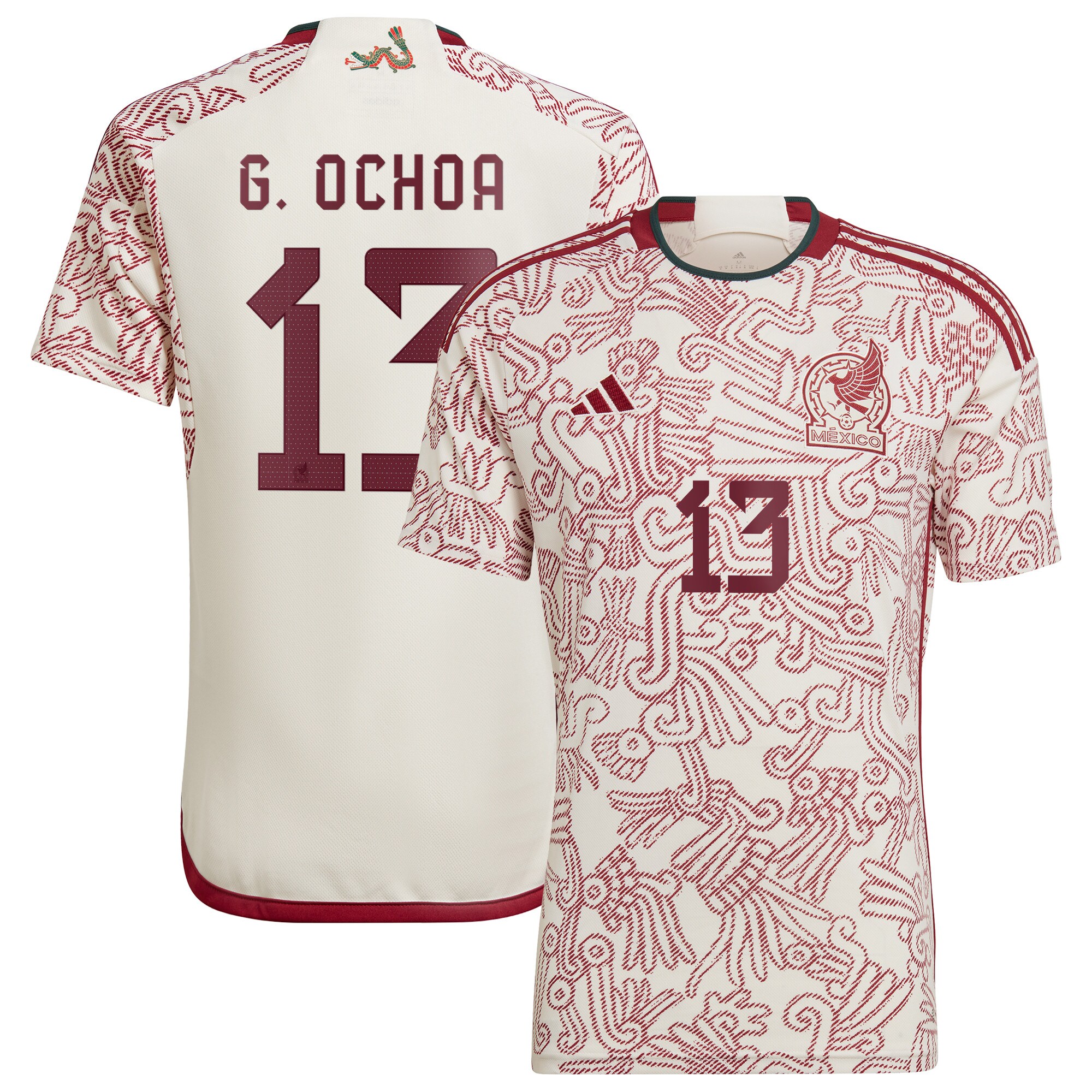 Guillermo Ochoa Mexico National Team 2022/23 Away Player Jersey