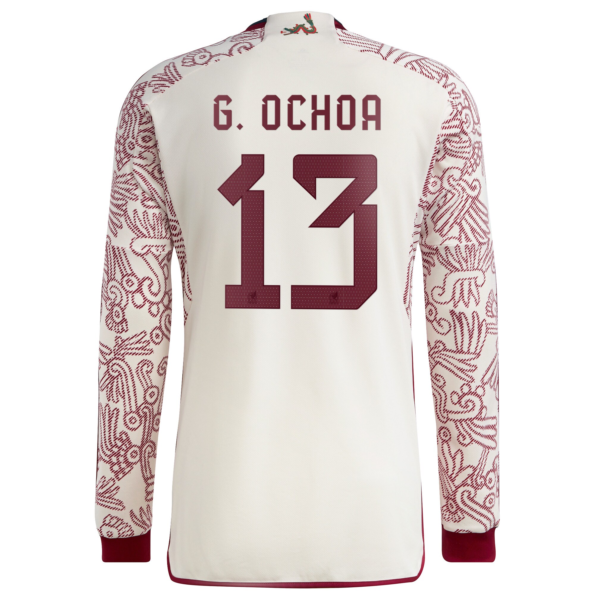 Guillermo Ochoa Mexico National Team 2022/23 Away Player Long Sleeve Jersey