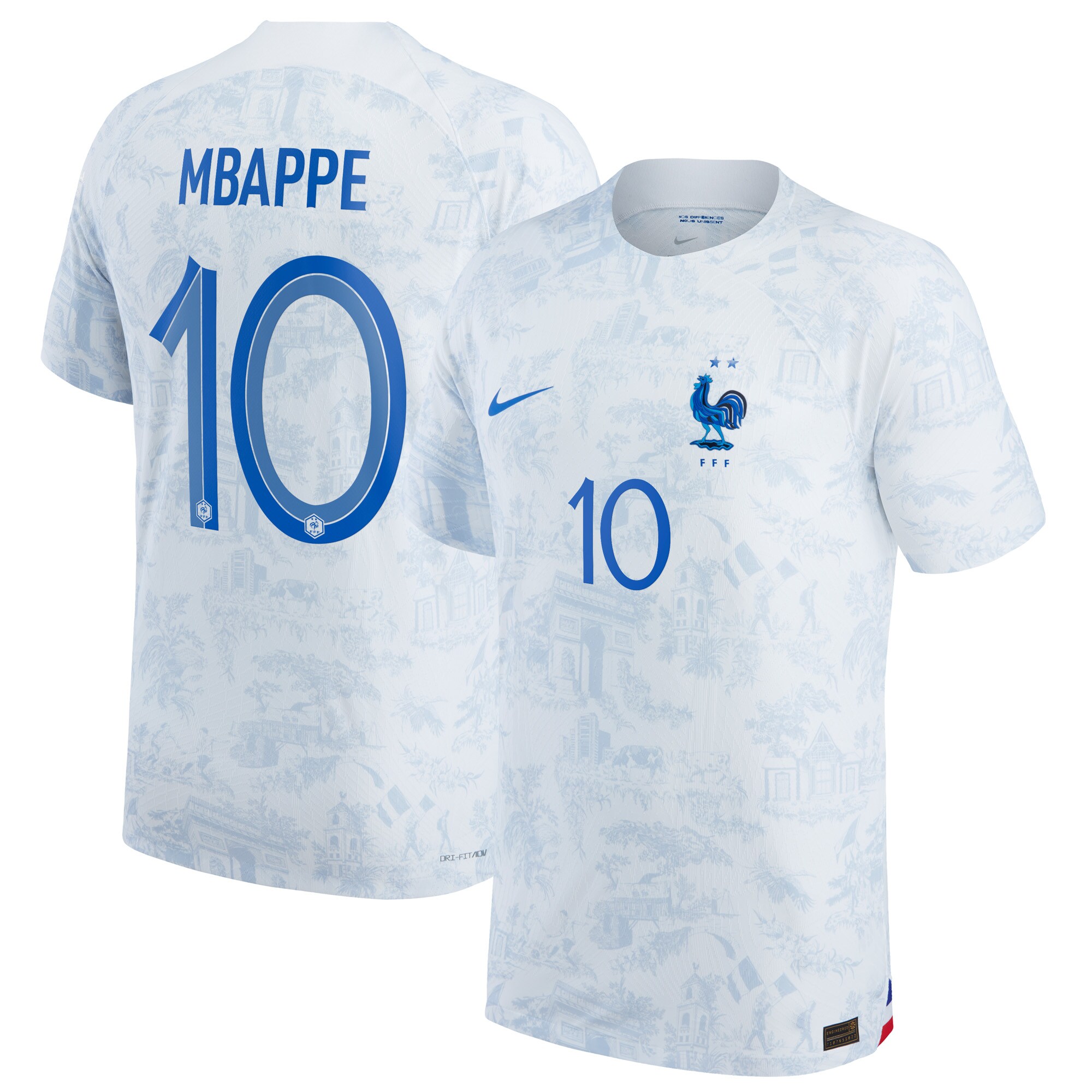 Kylian Mbappe France National Team 2022/23 Away Vapor Match Authentic Player Jersey