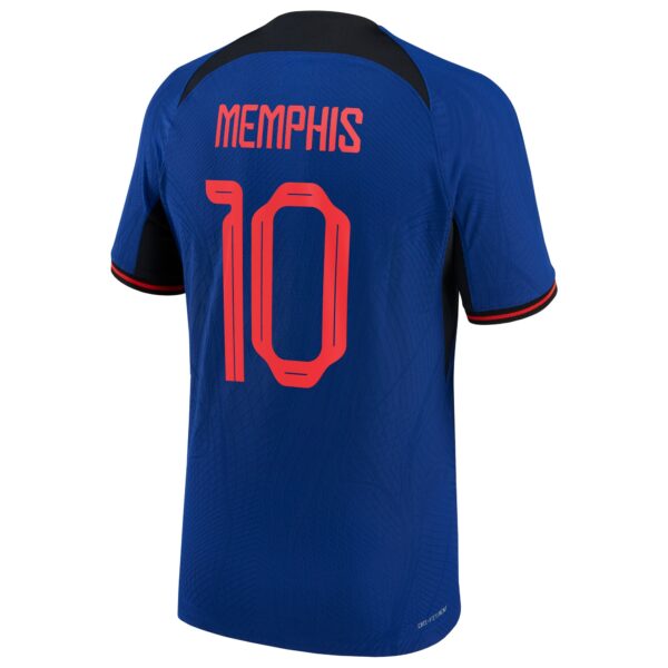 Memphis Depay Netherlands National Team 2022/23 Away Vapor Match Authentic Player Jersey