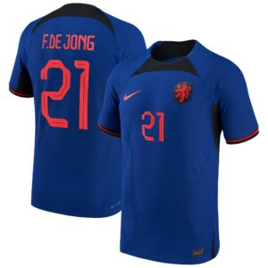 Frenkie de Jong Netherlands National Team 2022/23 Away Vapor Match Authentic Player Jersey