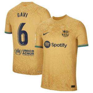 Gavi Barcelona 2022/23 Away Vapor Match Authentic Player Jersey