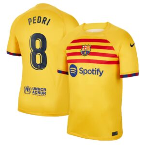 Pedri Barcelona 2022/23 Fourth Breathe Stadium Player Jersey