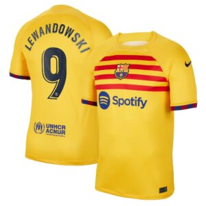 Robert Lewandowski Barcelona 2022/23 Fourth Breathe Stadium Player Jersey