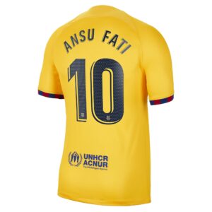Ansu Fati Barcelona 2022/23 Fourth Breathe Stadium Player Jersey