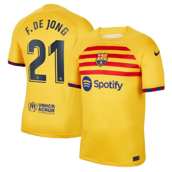 Frenkie de Jong Barcelona 2022/23 Fourth Breathe Stadium Player Jersey
