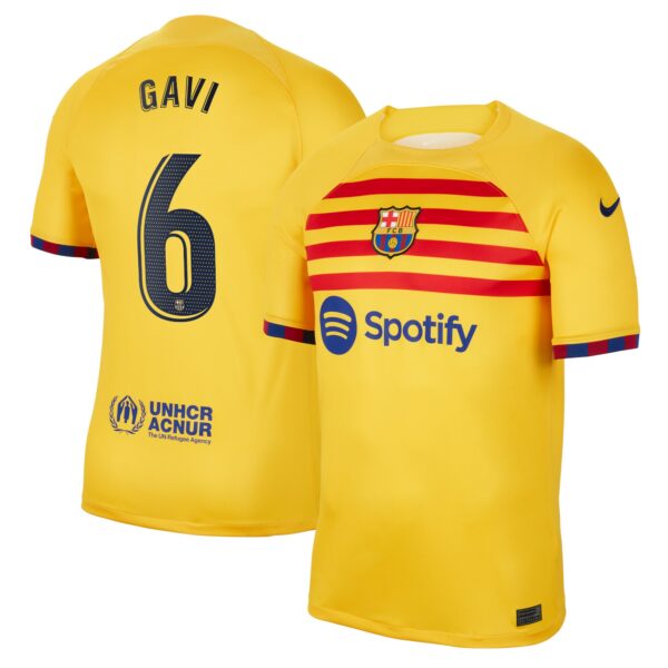 Gavi Barcelona 2022/23 Fourth Breathe Stadium Player Jersey