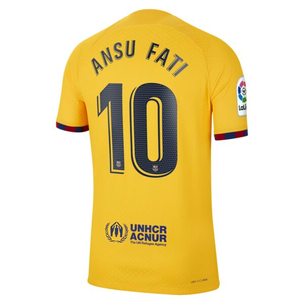 Ansu Fati Barcelona 2022/23 Fourth Vapor Match Authentic Player Jersey