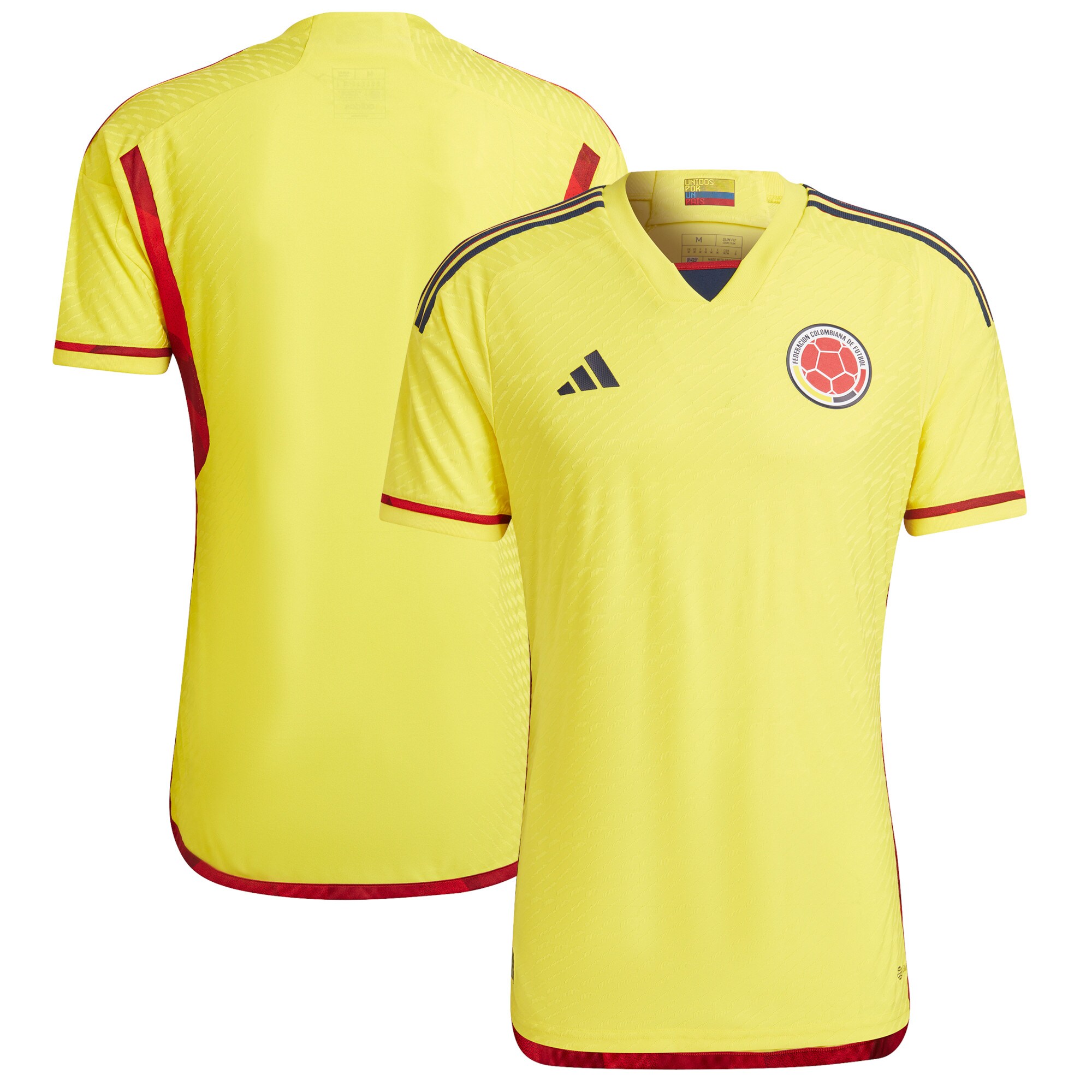 Colombia National Team 2022/23 Home Authentic Blank Jersey