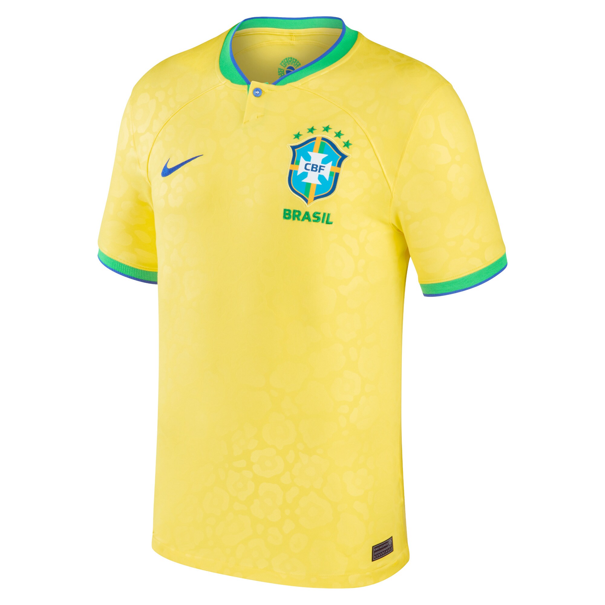 Brazil National Team 2022/23 Home Breathe Stadium Blank Jersey