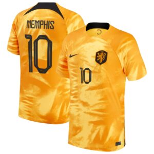 Memphis Depay Netherlands National Team 2022/23 Home Breathe Stadium Player Jersey
