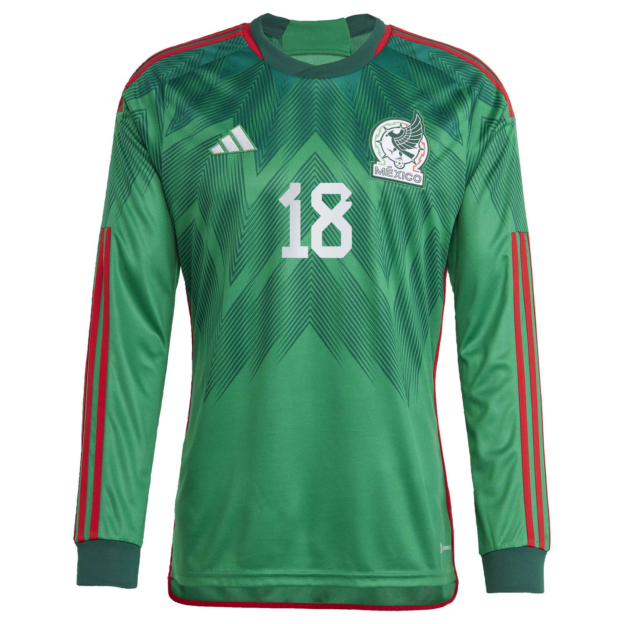 Andres Guardado Mexico National Team 2022/23 Home Long Sleeve Jersey