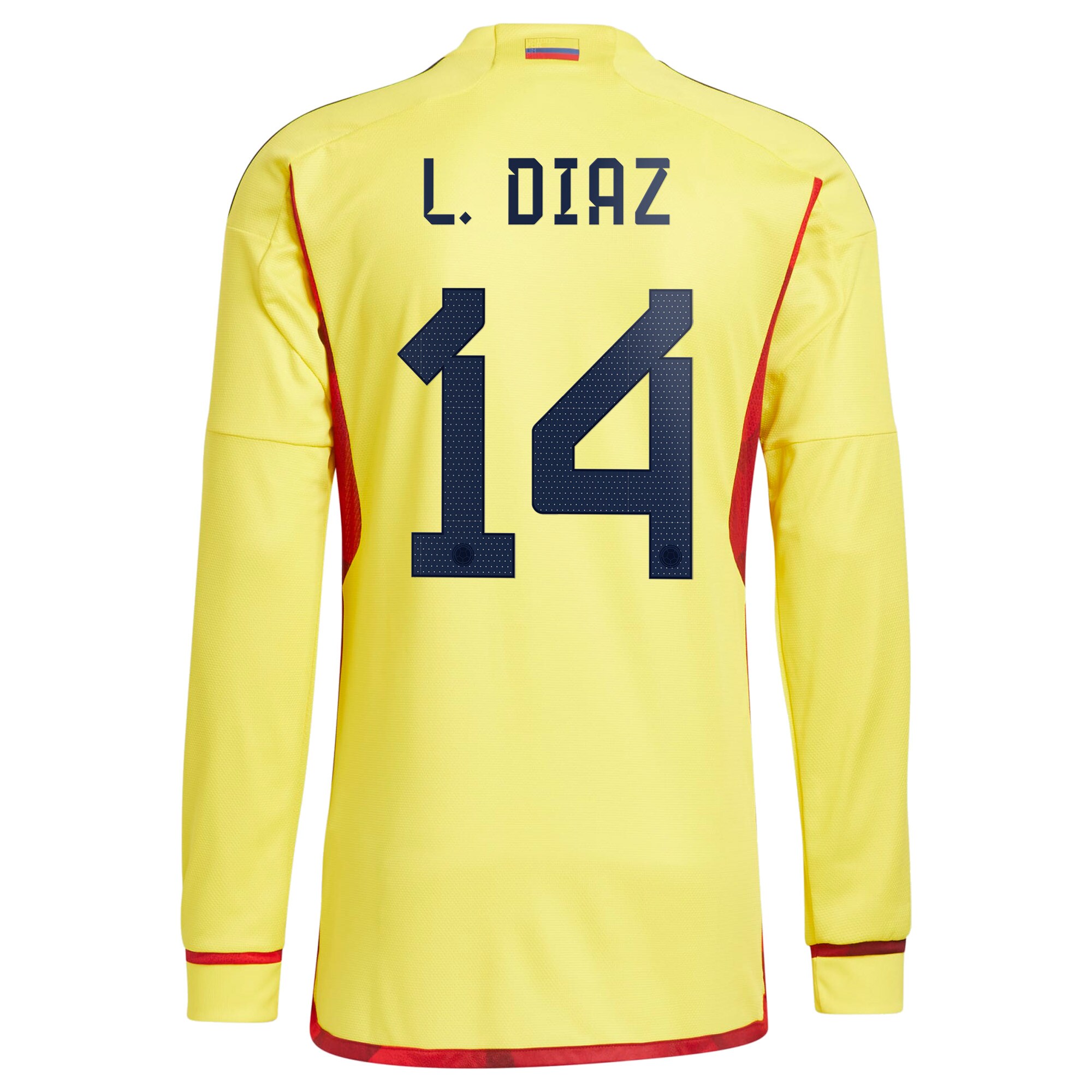 Luis Diaz Colombia National Team 2022/23 Home Long Sleeve Player Jersey