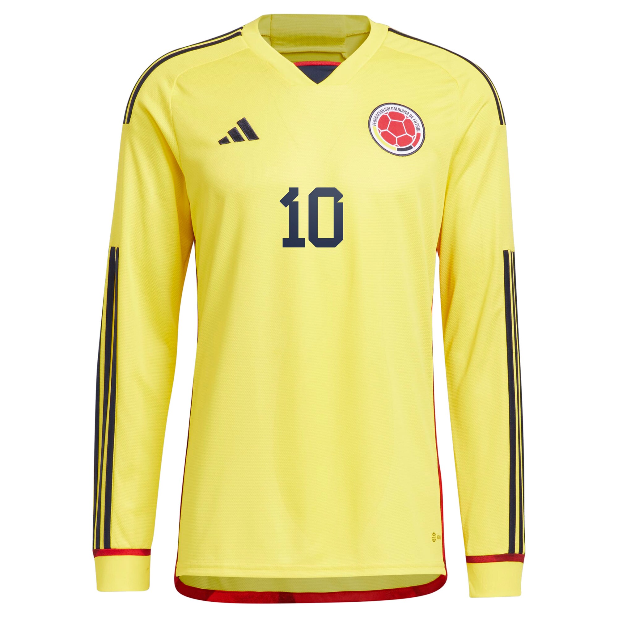 James Rodriguez Colombia National Team 2022/23 Home Long Sleeve Player Jersey