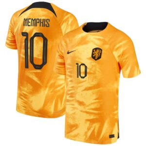 Memphis Depay Netherlands National Team 2022/23 Home Vapor Match Authentic Player Jersey