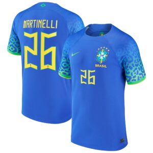 Gabriel Martinelli Brazil National Team 2022/23 Away Jersey