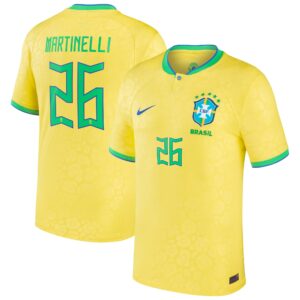 Gabriel Martinelli Brazil National Team 2022/23 Home Jersey