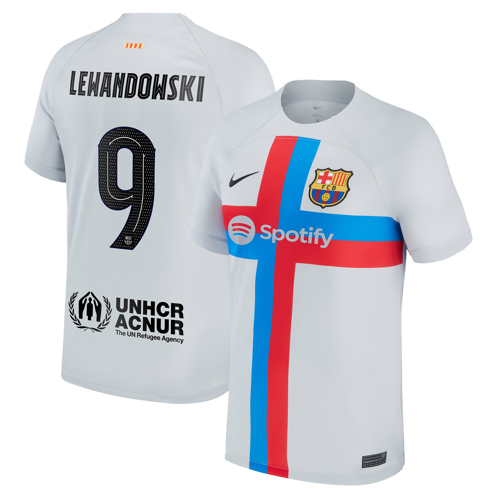 Robert Lewandowski Barcelona 2022/23 Third Breathe Stadium Player Jersey