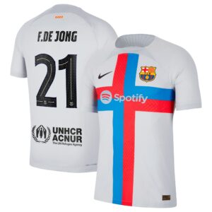 Frenkie de Jong Barcelona 2022/23 Third Vapor Match Authentic Player Jersey