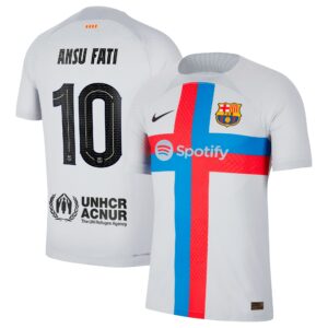 Ansu Fati Barcelona 2022/23 Third Vapor Match Authentic Player Jersey