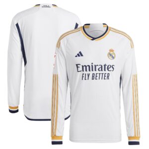 Real Madrid Home 2023/24 Authentic Long Sleeve Jersey