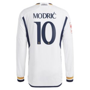 Luka Modric Real Madrid Home 2023/24 Authentic Long Sleeve Jersey