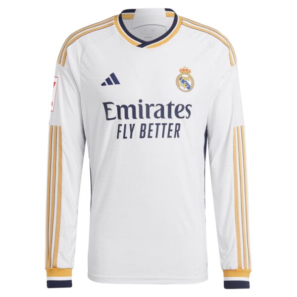 Eduardo Camavinga Real Madrid Home 2023/24 Authentic Long Sleeve Jersey