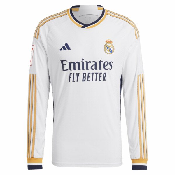 Vini Jr. Real Madrid Home 2023/24 Authentic Long Sleeve Jersey