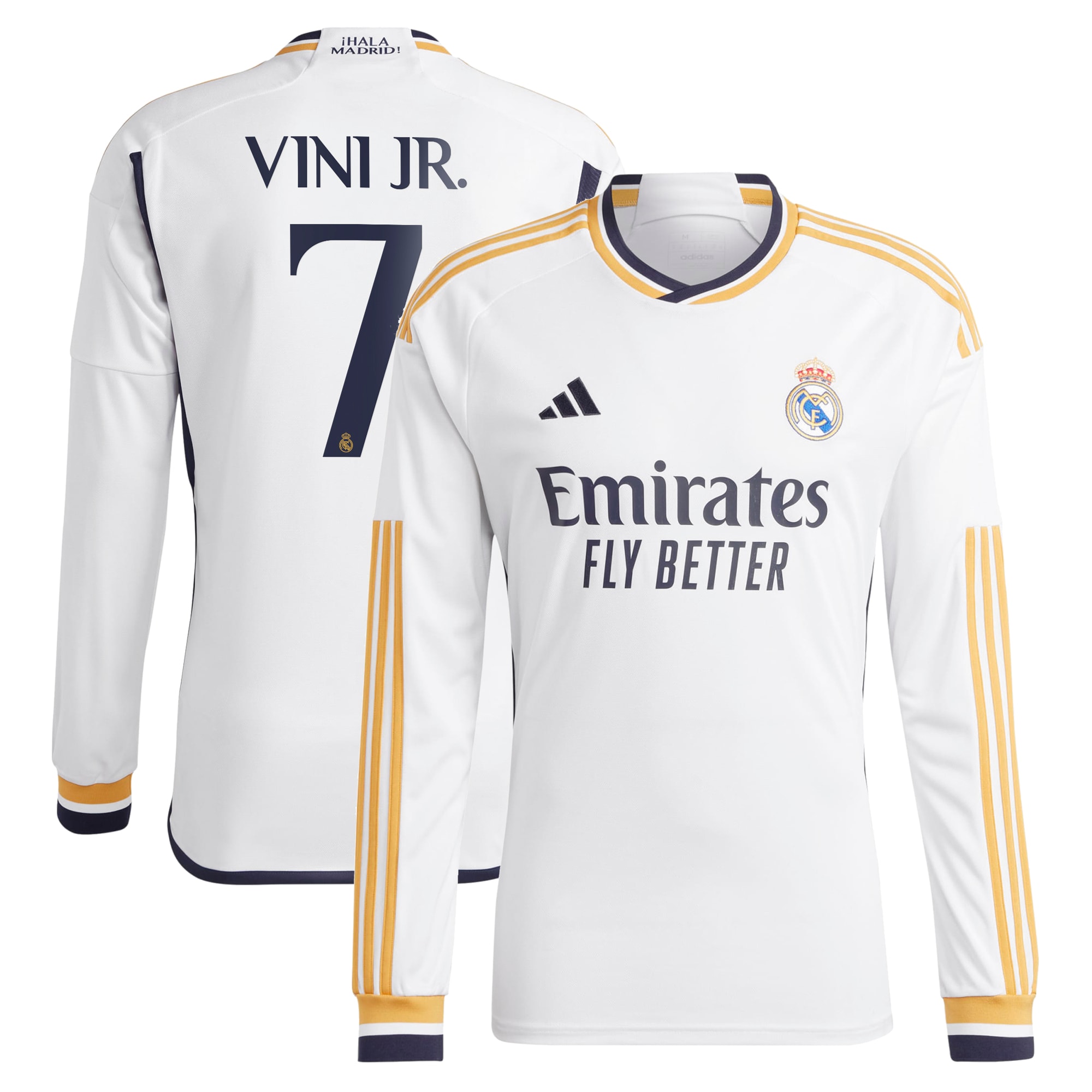 Vini Jr. Real Madrid 2023/24 Home Long Sleeve Player Jersey