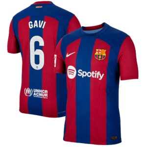 Gavi Barcelona 2023/24 Home Match Authentic Player Jersey